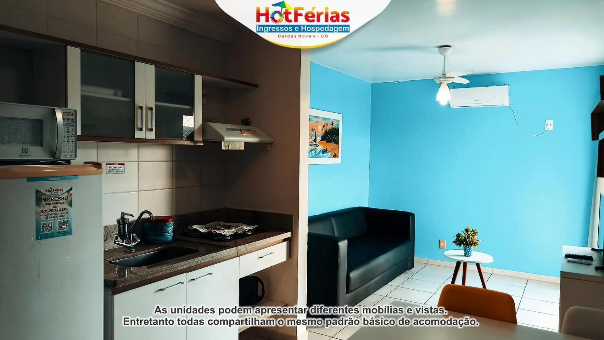 דירה Flat Enseada Em Caldas Novas, Incluso Parque Aquatico Com Agua Termal E Roupa De Cama, Parcele Em Ate 6X - Hotferias